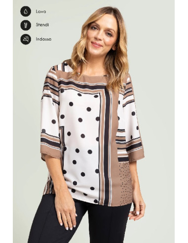 Nuova Collezione:Blusa in doppia georgette stampata, Luisa Viola