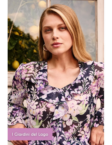Nuova Collezione: Blusa stampata con volant, Luisa Viola
