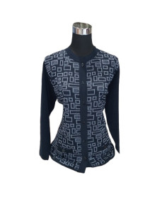 Maglia aperta con bottoni, Lana, Alma Righi