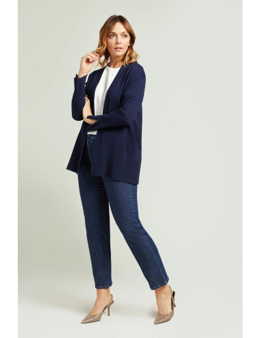 Cardigan in viscosa con bottone, Luisa Viola