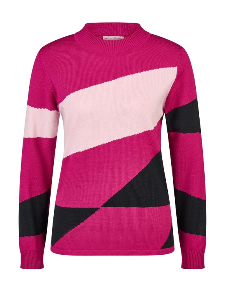 Maglia girocollo patchwork, Barbara Lebek