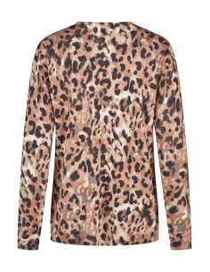 Maglia girocollo in viscosa fantasia animalier, Barbara Lebek 2