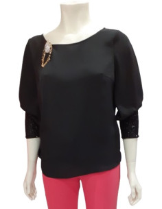 Casacca con polsi paillettes, Kitana Fashion