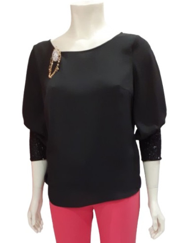 Casacca con polsi paillettes, Kitana Fashion