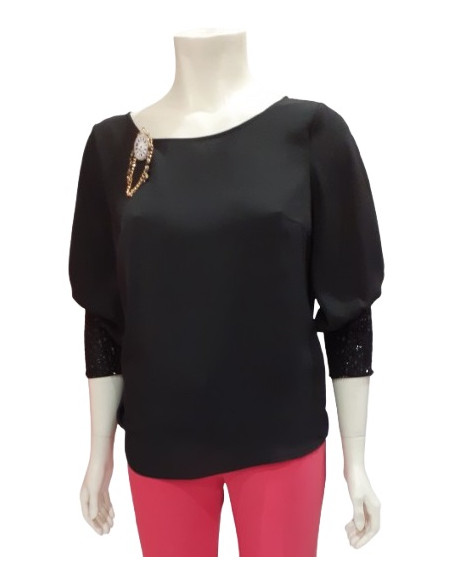 Casacca con polsi paillettes, Kitana Fashion