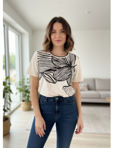 Maglia in cotone con stampa...