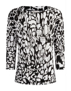 Maglia fantasia animalier,  manica a 3/4, Barbara Lebek