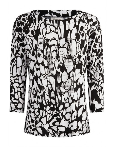 Maglia fantasia animalier,  manica a 3/4, Barbara Lebek