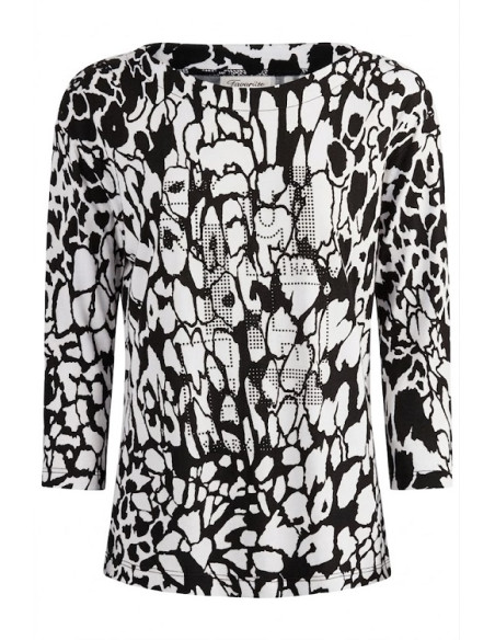 Maglia fantasia animalier,  manica a 3/4, Barbara Lebek