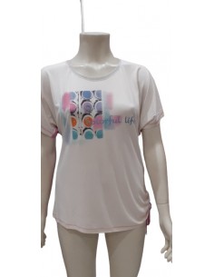 Maglia bicolore Bianco/Rosa Luisa Viola