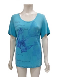 Maglia Verde acqua Luisa Viola con stampa