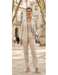 Tailleur lino filo lurex,...