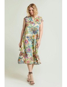 Abito in Satin stampato Luisa Viola