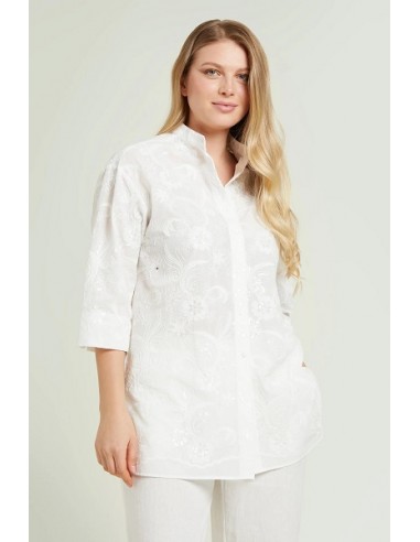 Camicia in mussola ricamata Luisa Viola