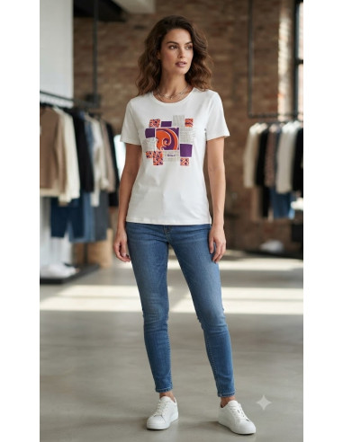 Maglia in viscosa con stampa, Quiin 21