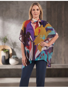 Poncho Fantasia floreale,...