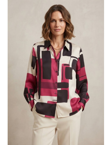 Camicia in satin stampato Luisa Viola...