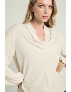 Camicia drappeggiata con... 2