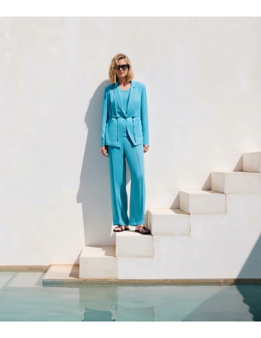 Blazer e pantalone in cotone ,...