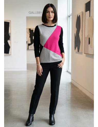 Maglia tricolore misto lana, Luisa Viola