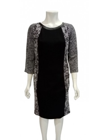 Abito microfantasia laterale tessuto elasticizzato, Luisa Viola