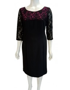 Abito doppiato con maniche merletto, Luisa Viola