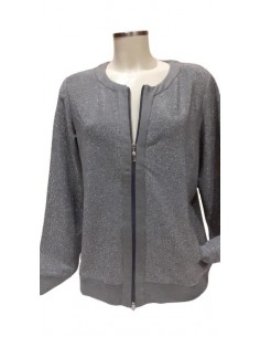 Maglia con cerniera tessuto...