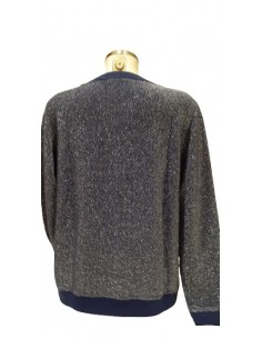 Maglia con cerniera,tessuto in lurex, Luisa Viola 2