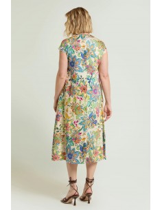 Abito in Satin stampato Luisa Viola 2