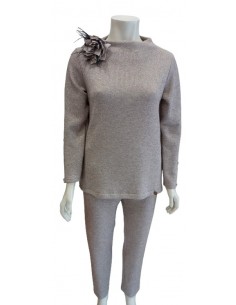 Completo maglia e pantalone tessuto stretch, Quiin 21