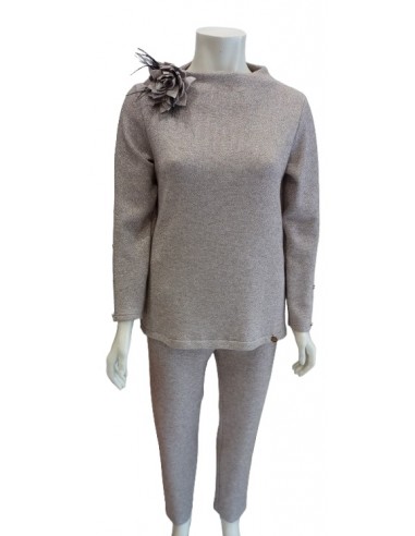 Completo maglia e pantalone tessuto stretch, Quiin 21