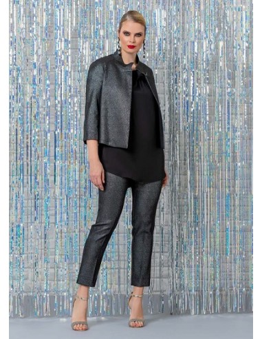 Completo Bolerino e pantalone, tessuto lurex, Quiin 21