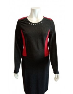 Abito bicolore collo swarosky, Luisa Viola