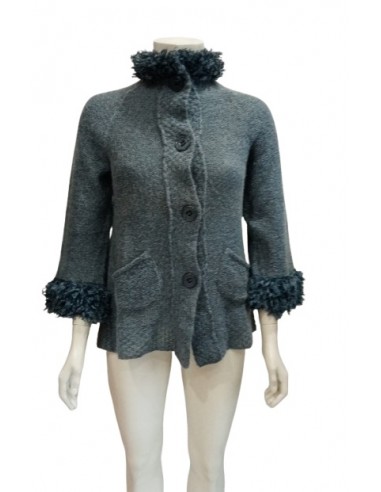 Cardigan collo e maniche buclè, Alma Righi