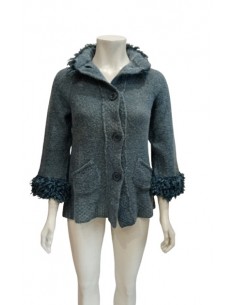 Cardigan collo e maniche buclè, Alma Righi 2