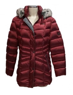 Piumino con cappuccio e pelliccia Barbara Lebek