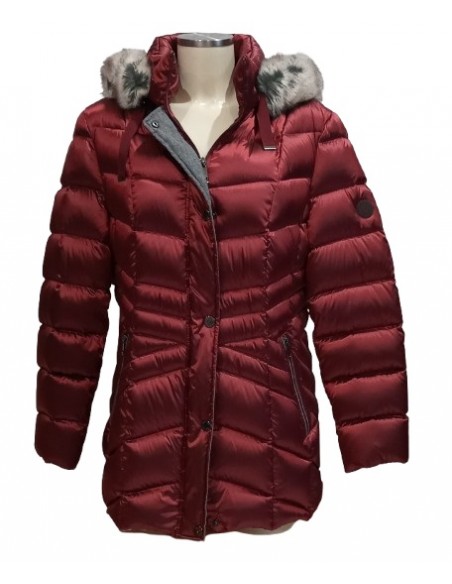 Piumino con cappuccio e pelliccia Barbara Lebek