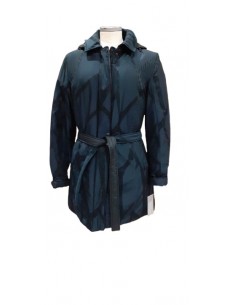 Impermeabile imbottito con cappuccio e cintura Concept