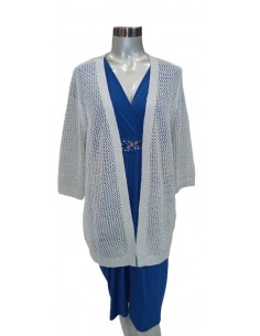 Cardigan in rete con lurex, Scorzzo collection
