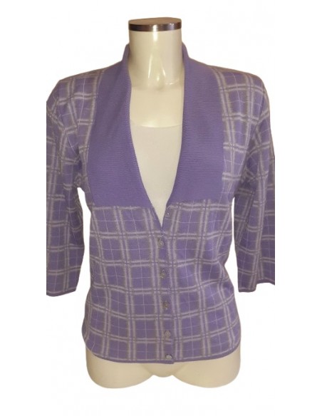 Twin set Glicine con top bianco Federica B