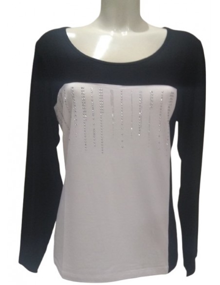 Maglia in viscosa con brillantini, Luisa Viola