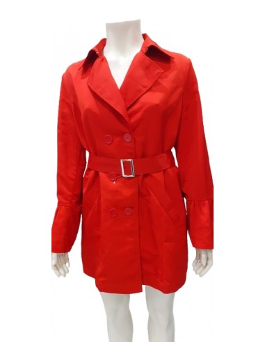 Impermeabile rosso Luisa Viola con manica volant