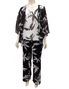 Twin Set+Pantalone Fantasia in georgette, Luisa Viola