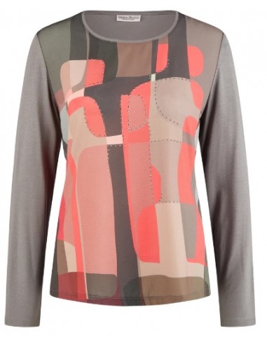 Maglia in viscosa con fantasia sul davanti, Barbara Lebek