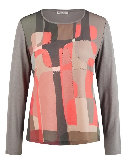 Maglia in viscosa con fantasia sul davanti, Barbara Lebek