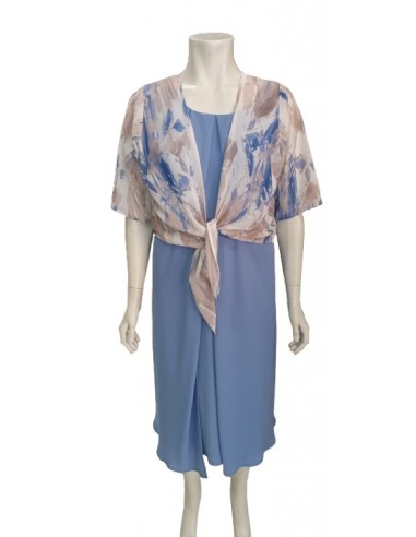 Abito giro manica con coprispalle, Giglio Rosso