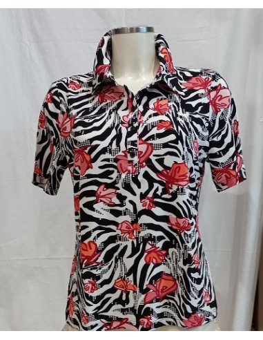 Maglia polo fantasia astratta Barbara Lebek