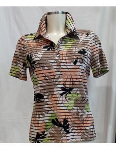 Maglia polo fantasia floreale Barbara Lebek