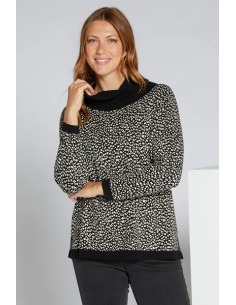 Maglia jaquard, Collo ad anello, Luisa Viola