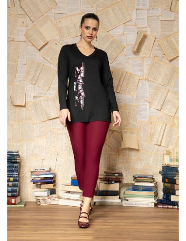 Maglia manica lunga con stampa, Quiin 21